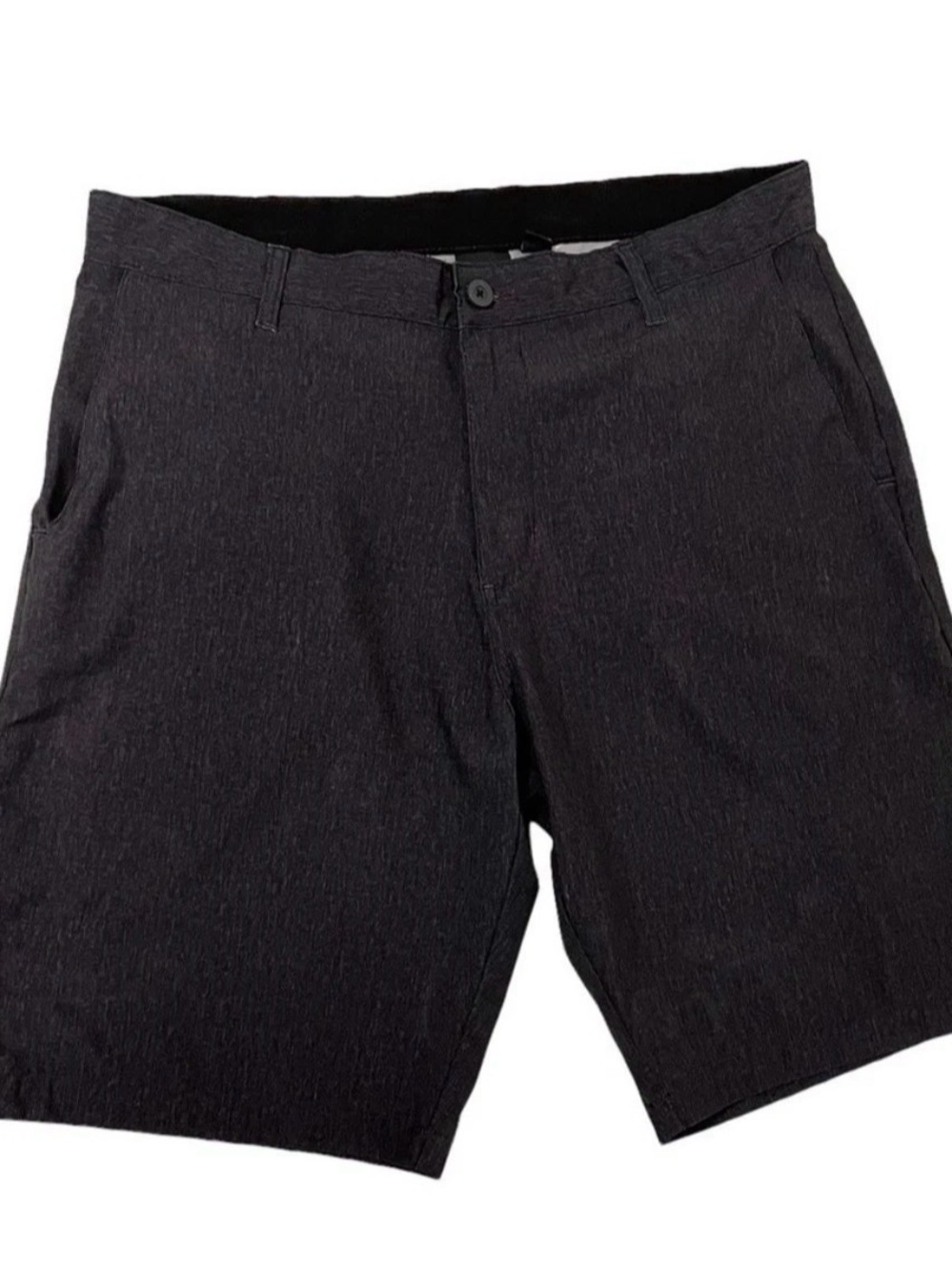 Men's Burnside Chino Gray Shorts Sz 34  flat front casual shorts
